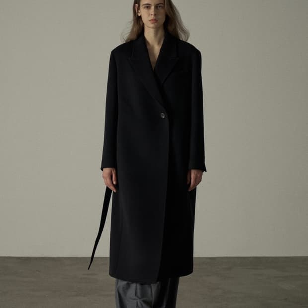 파사드패턴 캐시미어 벨티드 코트