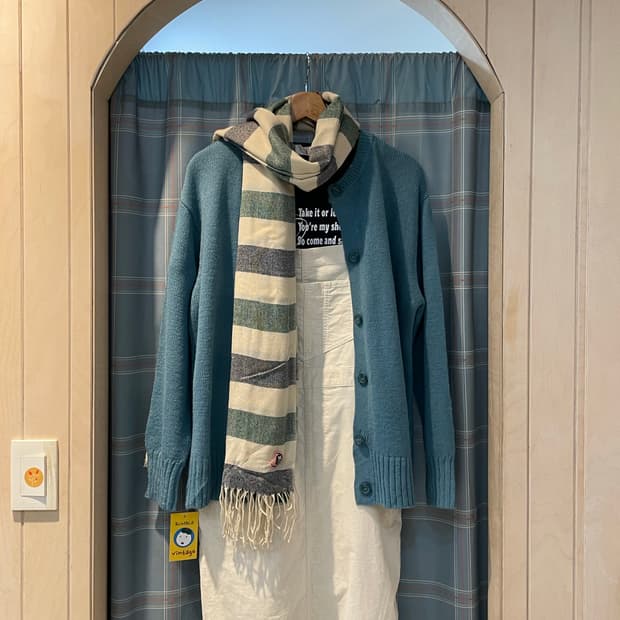 새제품) 일본빈티지 모리걸 숄 머플러 