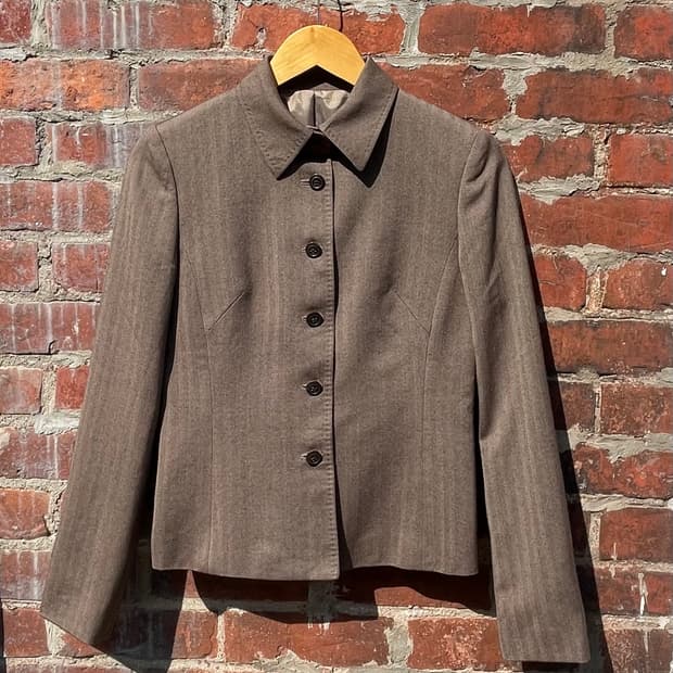 제이프레스 뉴질랜드메리노울100 헤링본 재킷