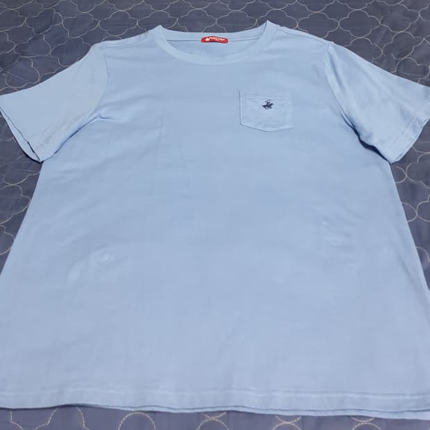 (25ss) 버벌리힐스폴로클럽 우먼 쿨코튼 포켓 반팔티 블루