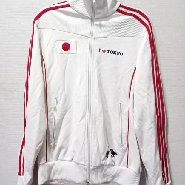 아디다스 희귀 도쿄 흰빨 화이트 트랙탑 저지 져지집업 95/M