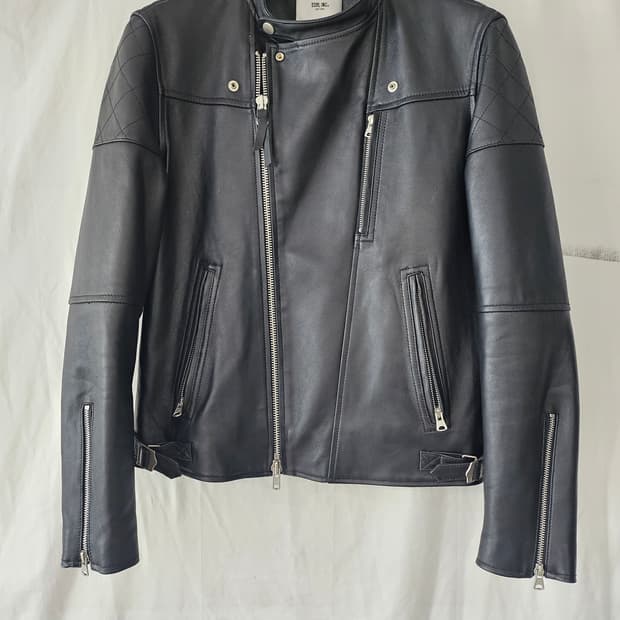 SSRL 블랙 양가죽 라이더 자켓 L