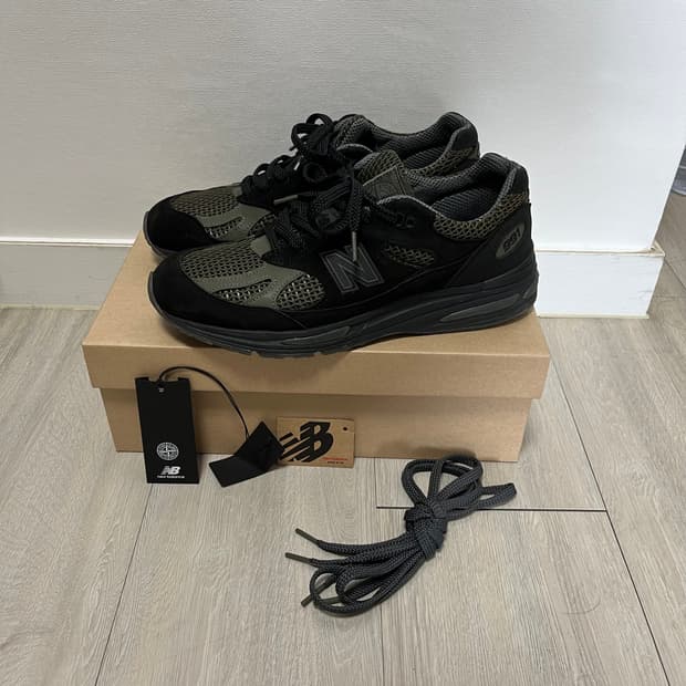 뉴발x스톤 991v2 블랙 올리브나이트 280
