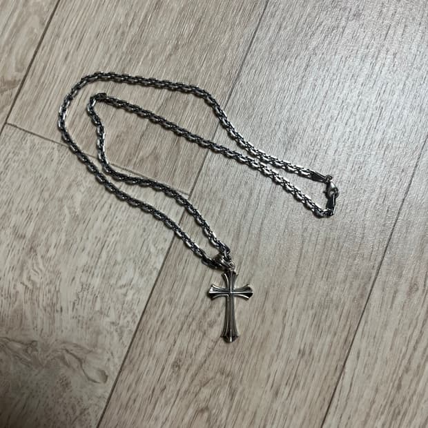 스팅925 로얄 크로스 팬던트 목걸이 (4mm - 50cm)