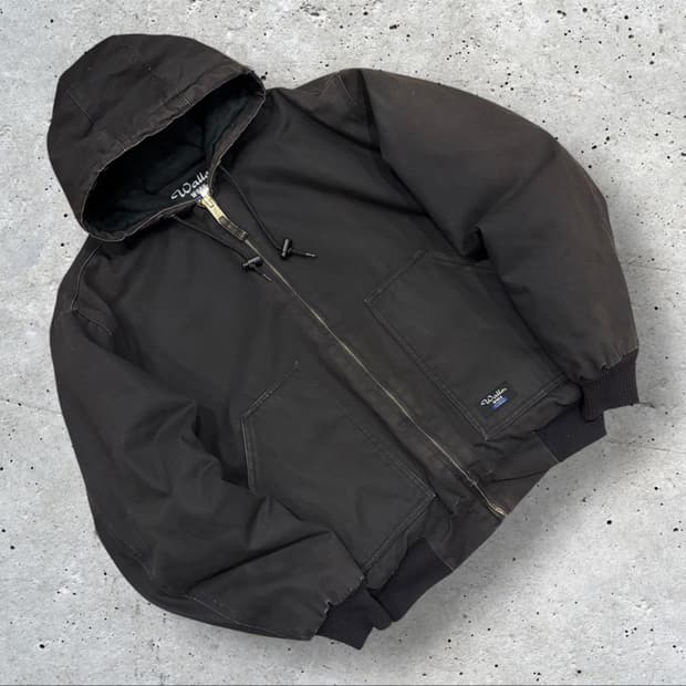 [L] Wallo 레귤러핏 후드 워크 자켓 블랙 B649