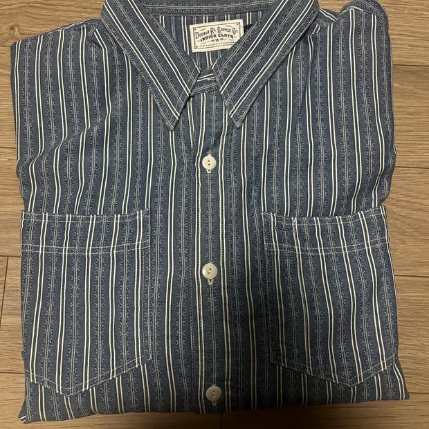 더블알엘 도비 스트라이프 셔츠