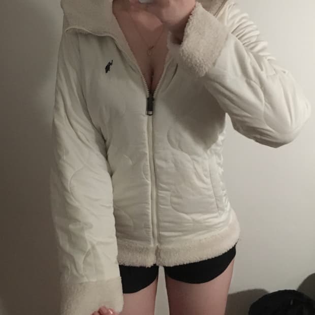 폴로 양털 리버시블 패딩 여성