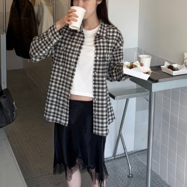 haag a cutting line skirt 컷팅 스커트