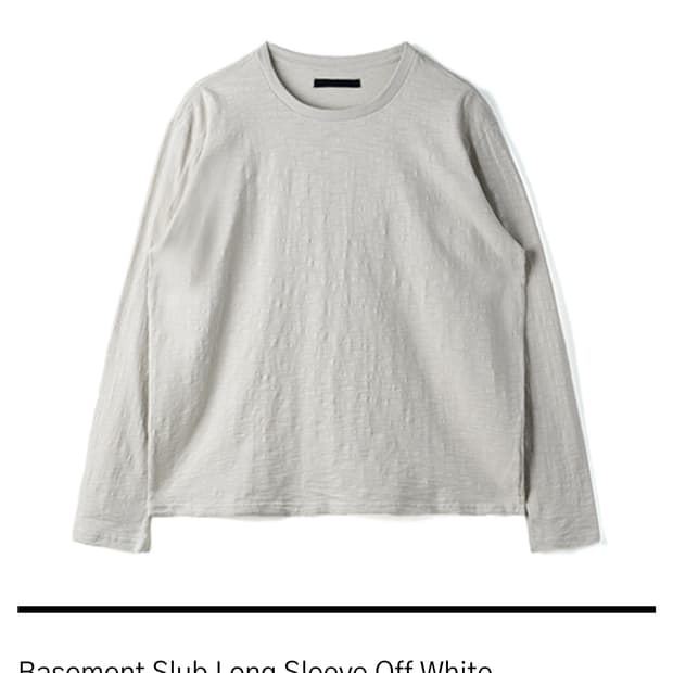 Basement Slub Long Sleeve Off White