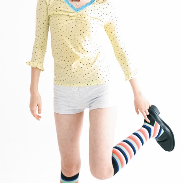 mini heart lace top (lemon)