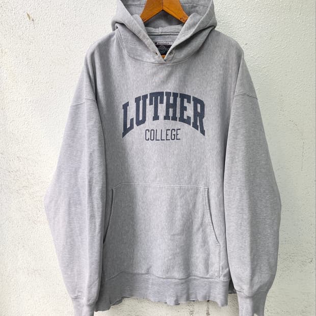 00s 빈티지 챔피온 Luther college 디스트레스드 후디