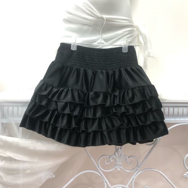 black velvet cancan skirt