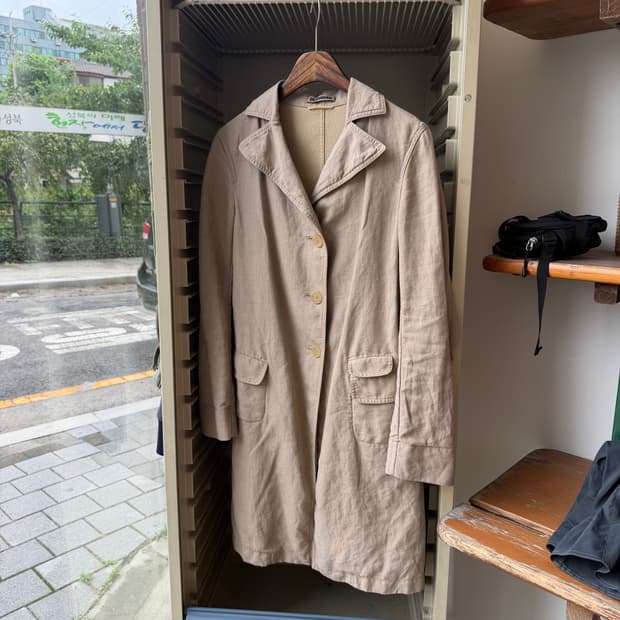 질샌더 린넨 코트