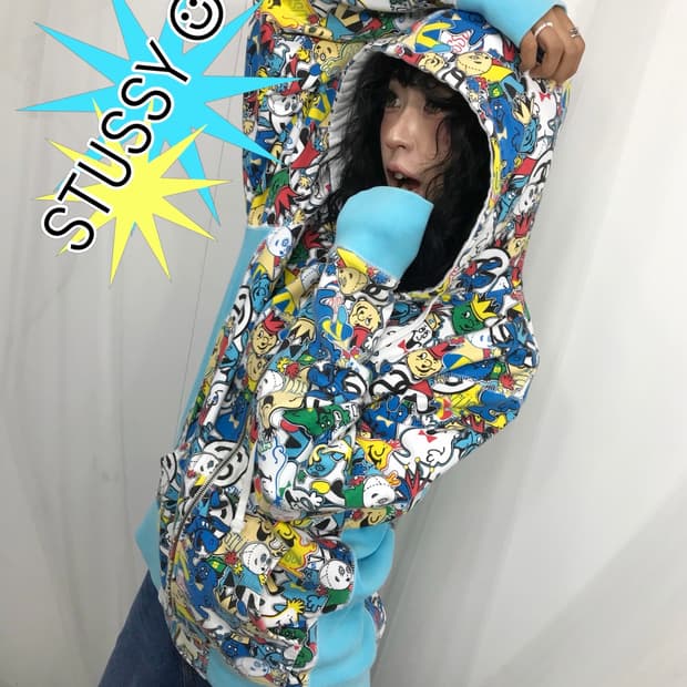 < Stussy Archive Character Hood Zip-Up >