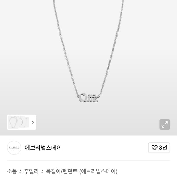 에브리벌스데이 목걸이