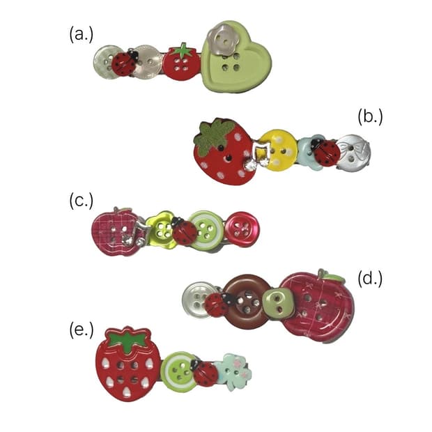 핸드메이드 단추 머리핀