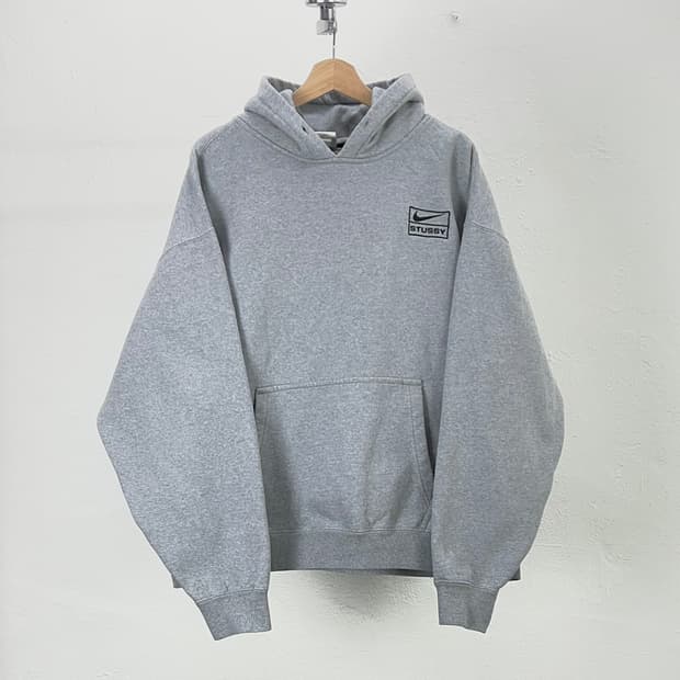 나이키 x 스투시 멜란지 그레이 NRG RA 후디