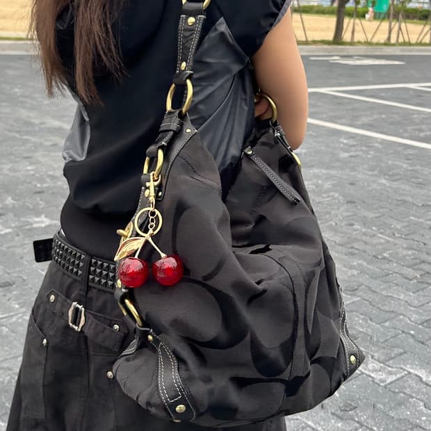 데일리백🍒)) 코치 시그니처 자카드 숄더백