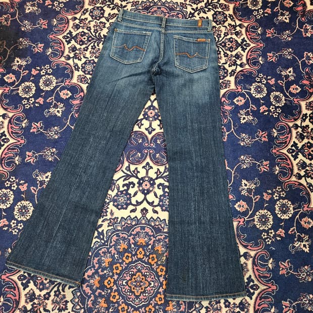 세븐진 포켓 펄 세미 부츠컷 데님 청바지 28 