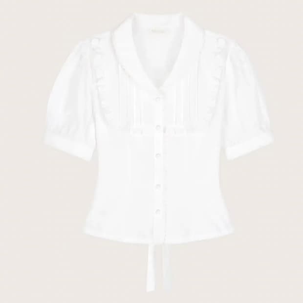 [택달린 새상품] 클리시어 워니 슈가파우더 블라우스