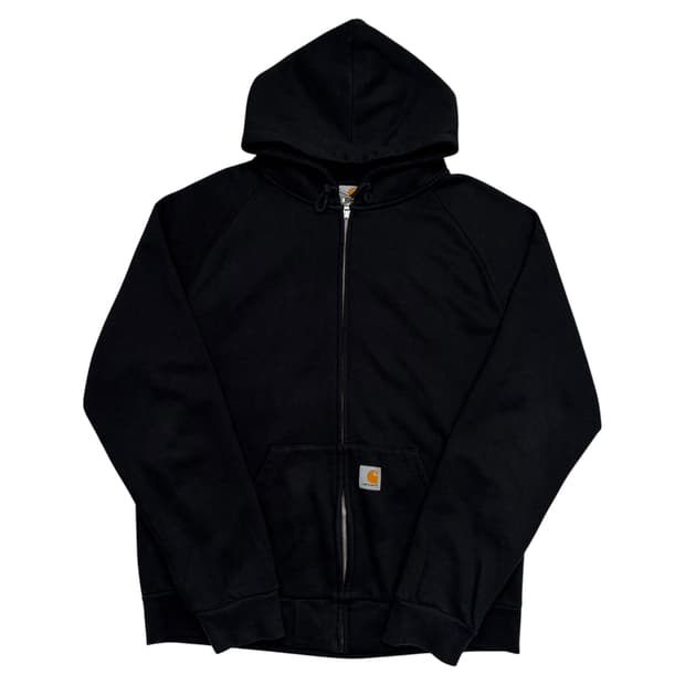 칼하트 Wip 스퀘어 라벨 블랙 후드집업 XL