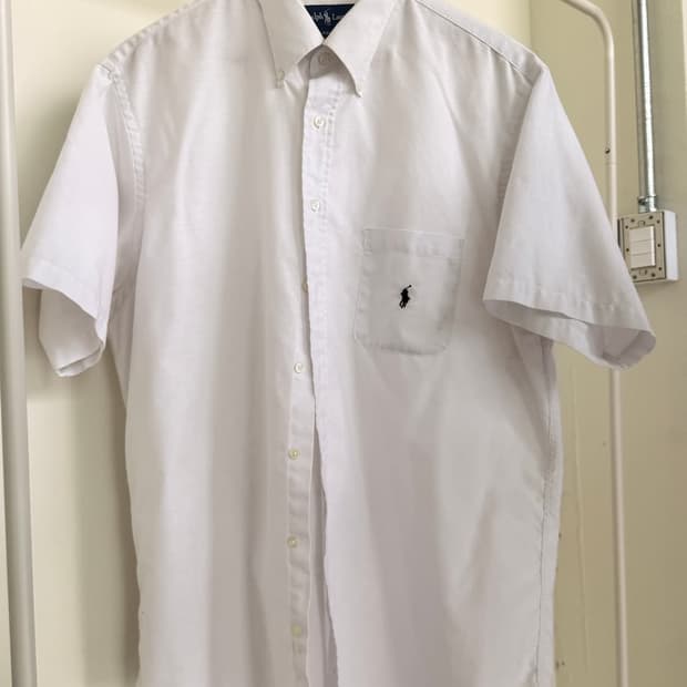 폴로 (Polo Ralph Lauren 화이트 오버핏 반팔셔츠