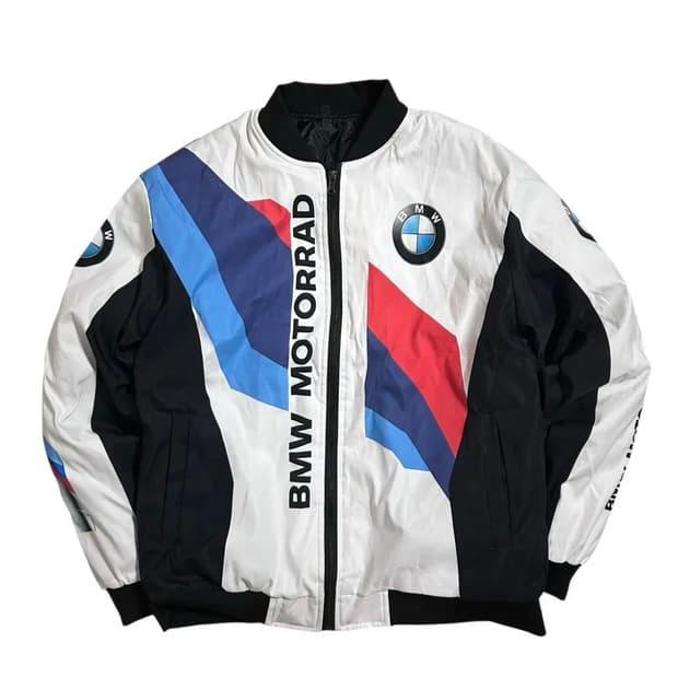 빈티지 BMW 풀프린팅 모토라드 나일론 누빔자켓(S)
