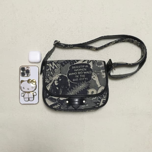 히스테릭글래머 데님 크로스/숄더 2way bag