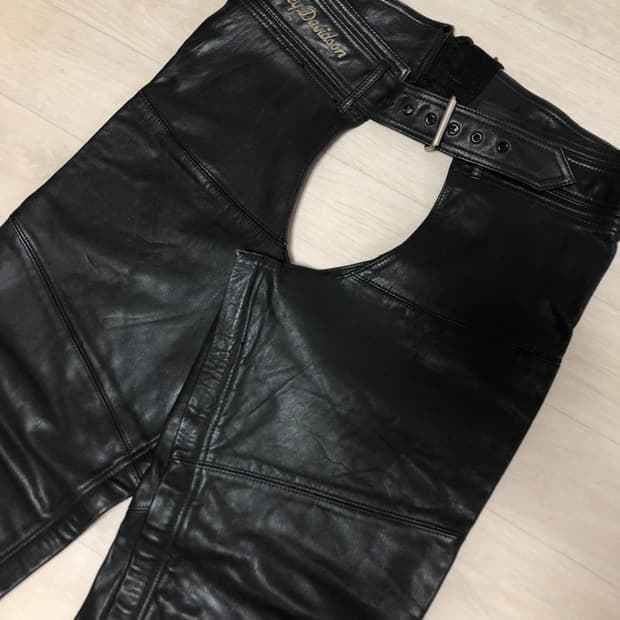 할리데이비슨 남성 가죽 챕스 팬츠