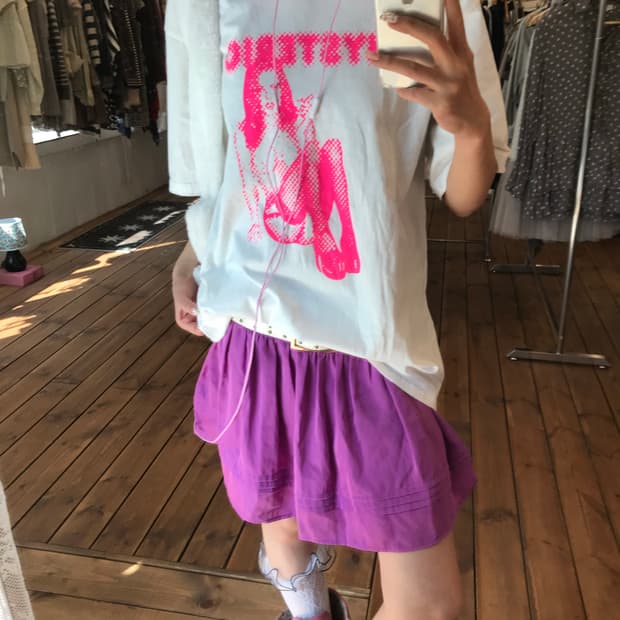 히스테릭글래머 핑크 히스걸 반팔티