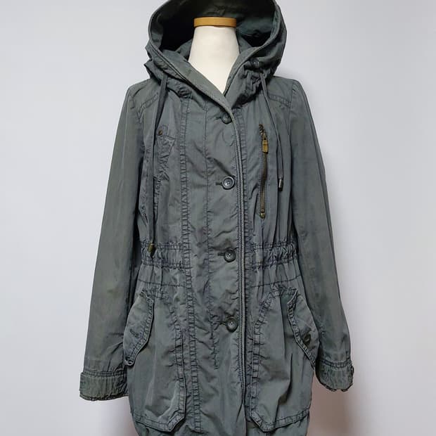 LeShop 빈티지 워싱 캐주얼 여성 후드 야상 점퍼(55)

