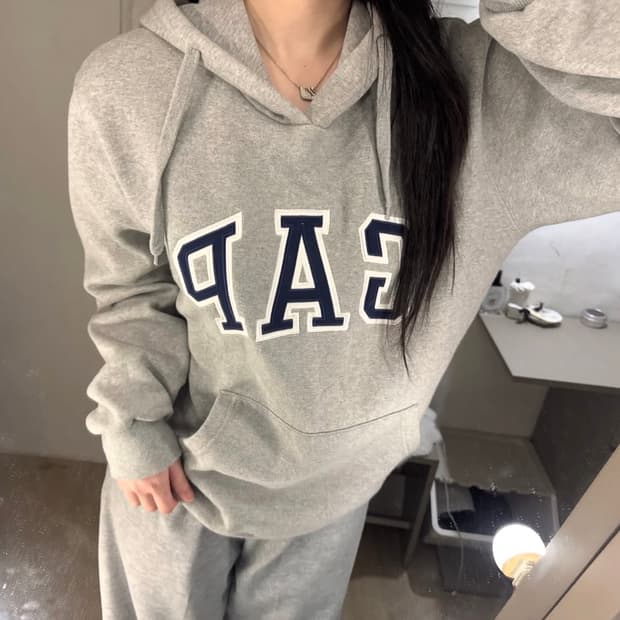 갭 기모 후드티 🤍🩶