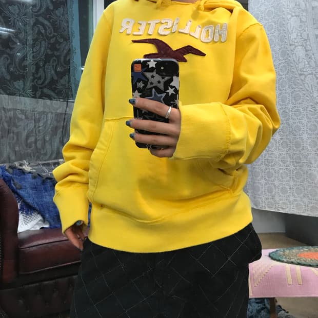 홀리스터 자수 기모 후드티 