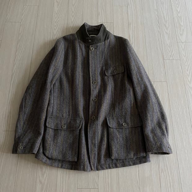 [50] 드리스 반 노튼 하이넥 트위드 자켓