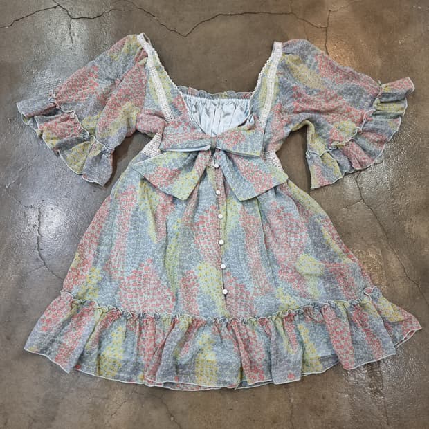 Liz Lisa 리즈리사 빈티지 오프숄더 플라워 원피스