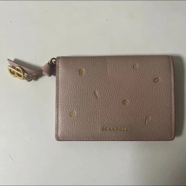 빈폴 지갑 연핑크