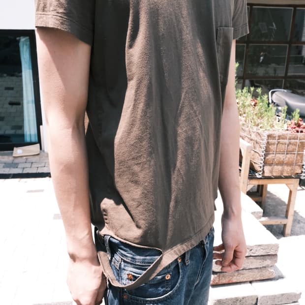 Helmut lang 로우엣지 포켓 티셔츠 M