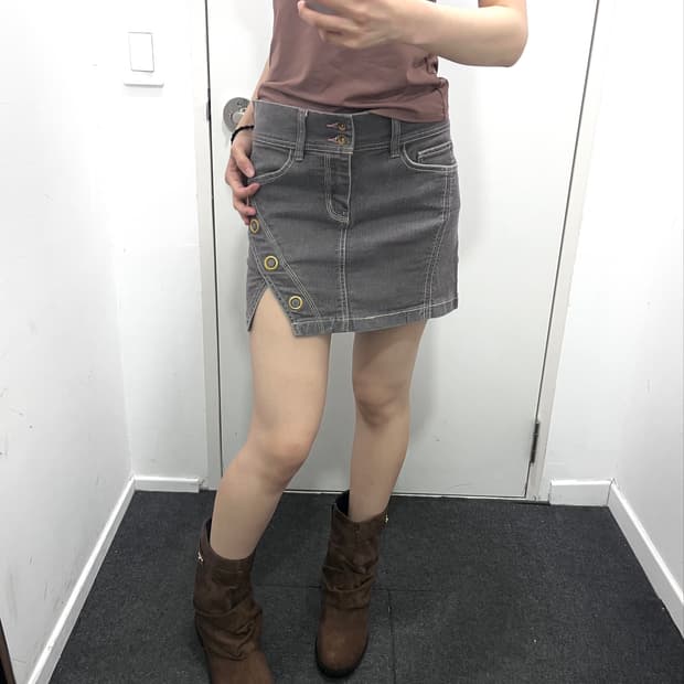  Anita Arenberg y2k 펑크아일렛 데님 스커트 치마