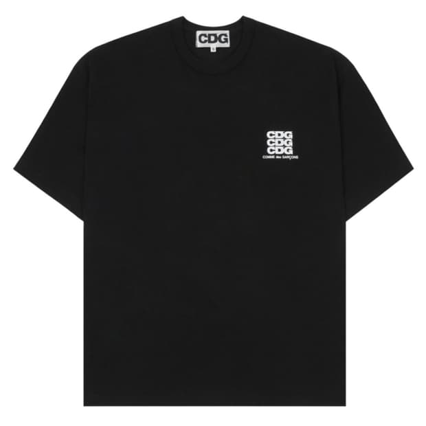 CDG 오버사이즈 티셔츠 블랙