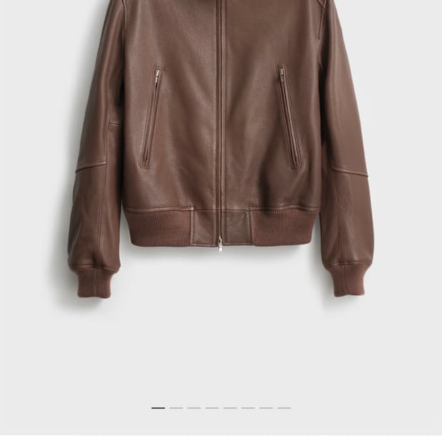 (구매) 포터리 램스킨 엠보 집업 블루종 브라운 4사이즈 삽니다.