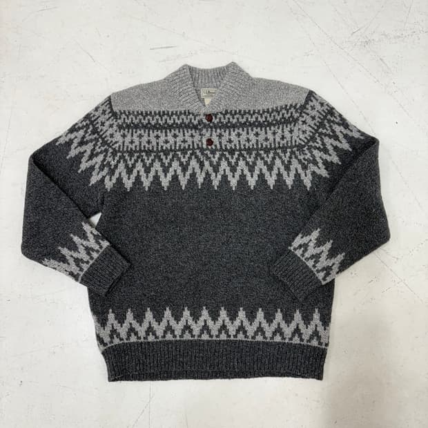 00‘s LL Bean Fair isle Lams Wool Sweater