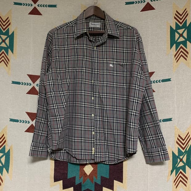 버버리 빈티지 체크 셔츠 XL