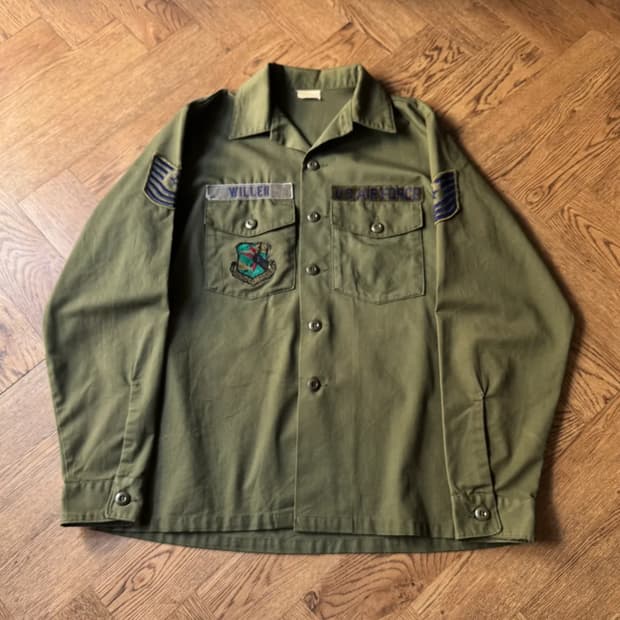 [L]70s 오리지널 U.S AIR FORCE OG-507 밀리터리 셔츠