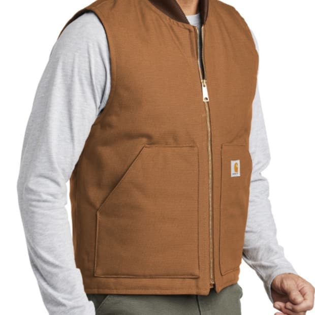 칼하트 carhartt - 브라운 캔버스 퀄팅 베스트 (국내100)
