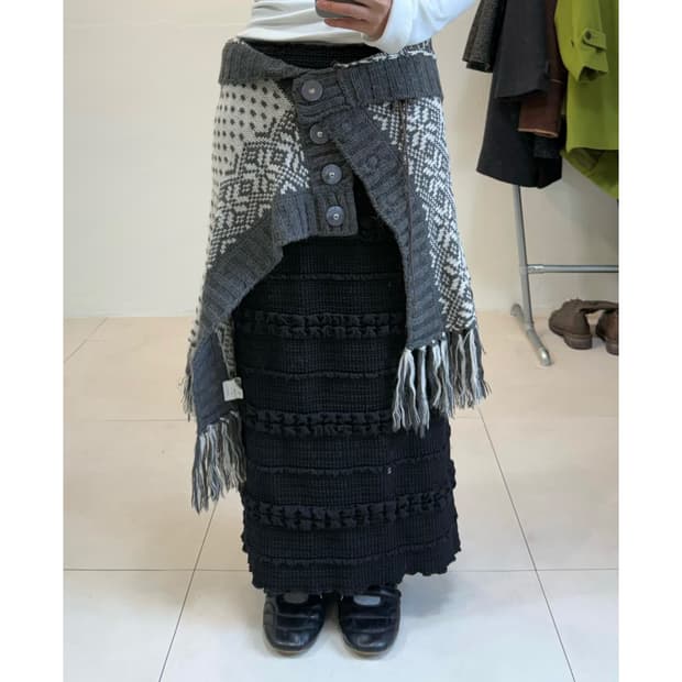 빈티지 레이어드 스커트