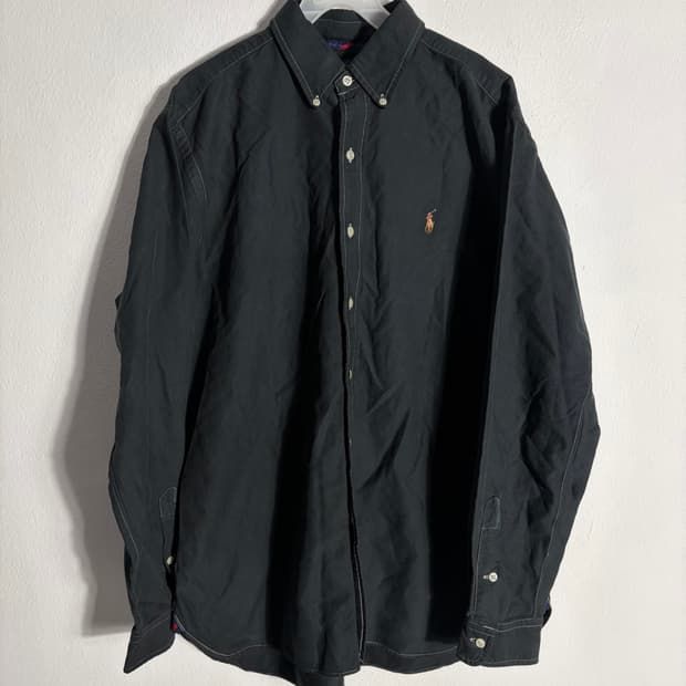 폴로랄프로렌 레드 포니 블랙 옥스포드 셔츠(L)