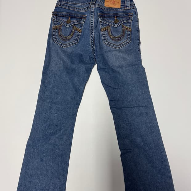 여성 트루릴리전 레인보우 23년도 스판 부츠컷 데님팬츠