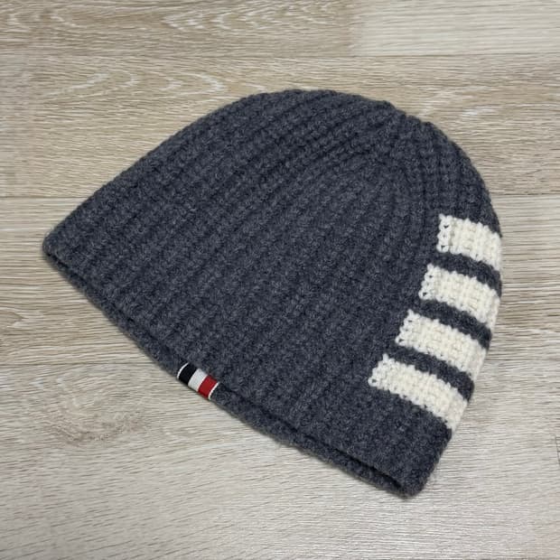 [S+급/OS] 톰브라운 청키 사선 메리노 울 비니 그레이