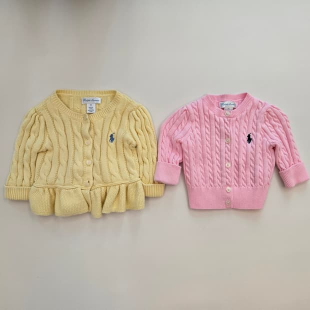 3M 폴로 랄프로렌 여아 가디건 2벌 일괄