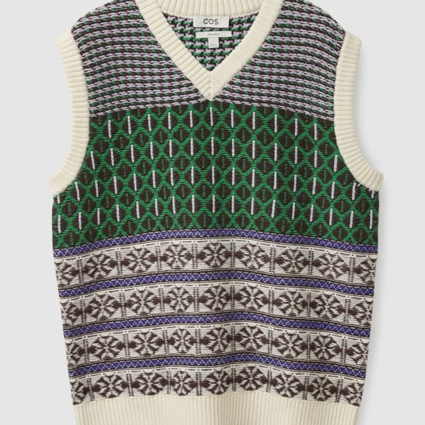 코스 자카드 니트 베스트 M 사이즈